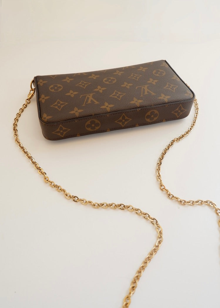 Preowned Louis Vuitton Monogram Felicie Pochette Crossbody Bag