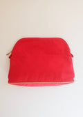 Preowned Hermes Red Canvas Boldie Cosmetic Bag