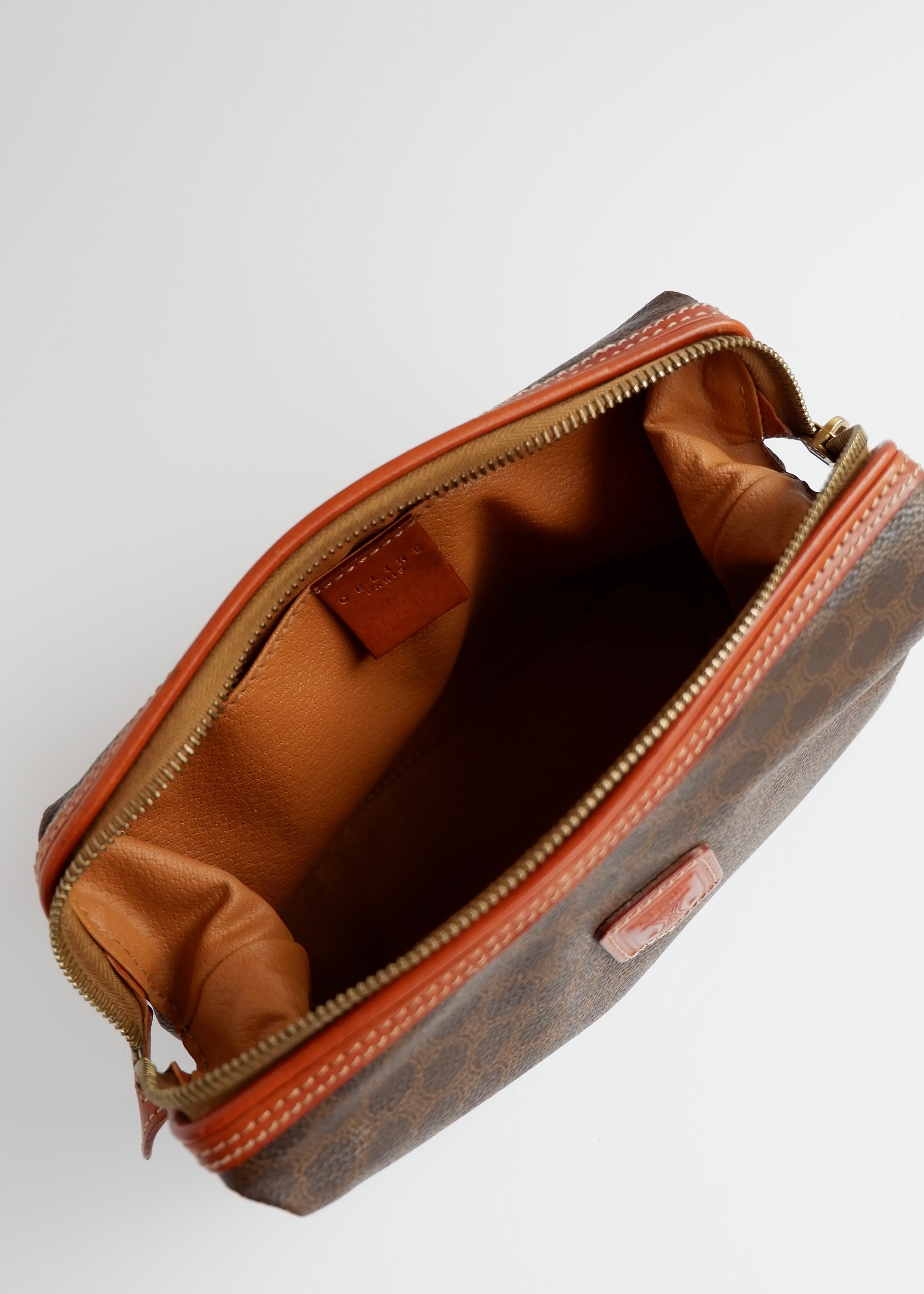 Authentic Preowned Vintage Celine Brown Macadam Clutch