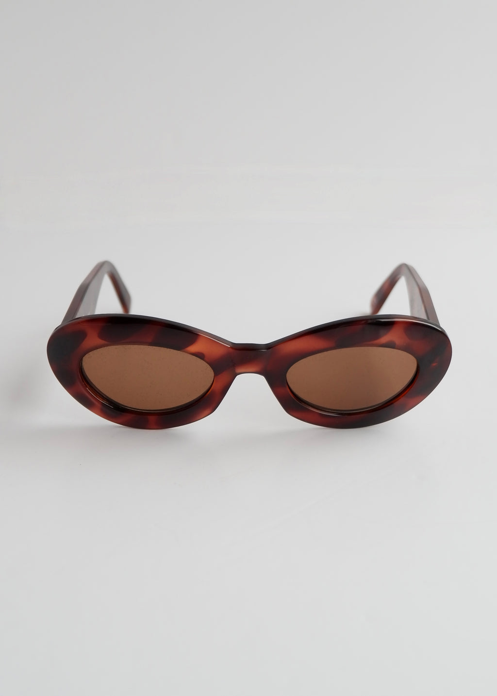 Authentic Preowned Vintage Versace Brown Tortoise Round Frame Sunglasses