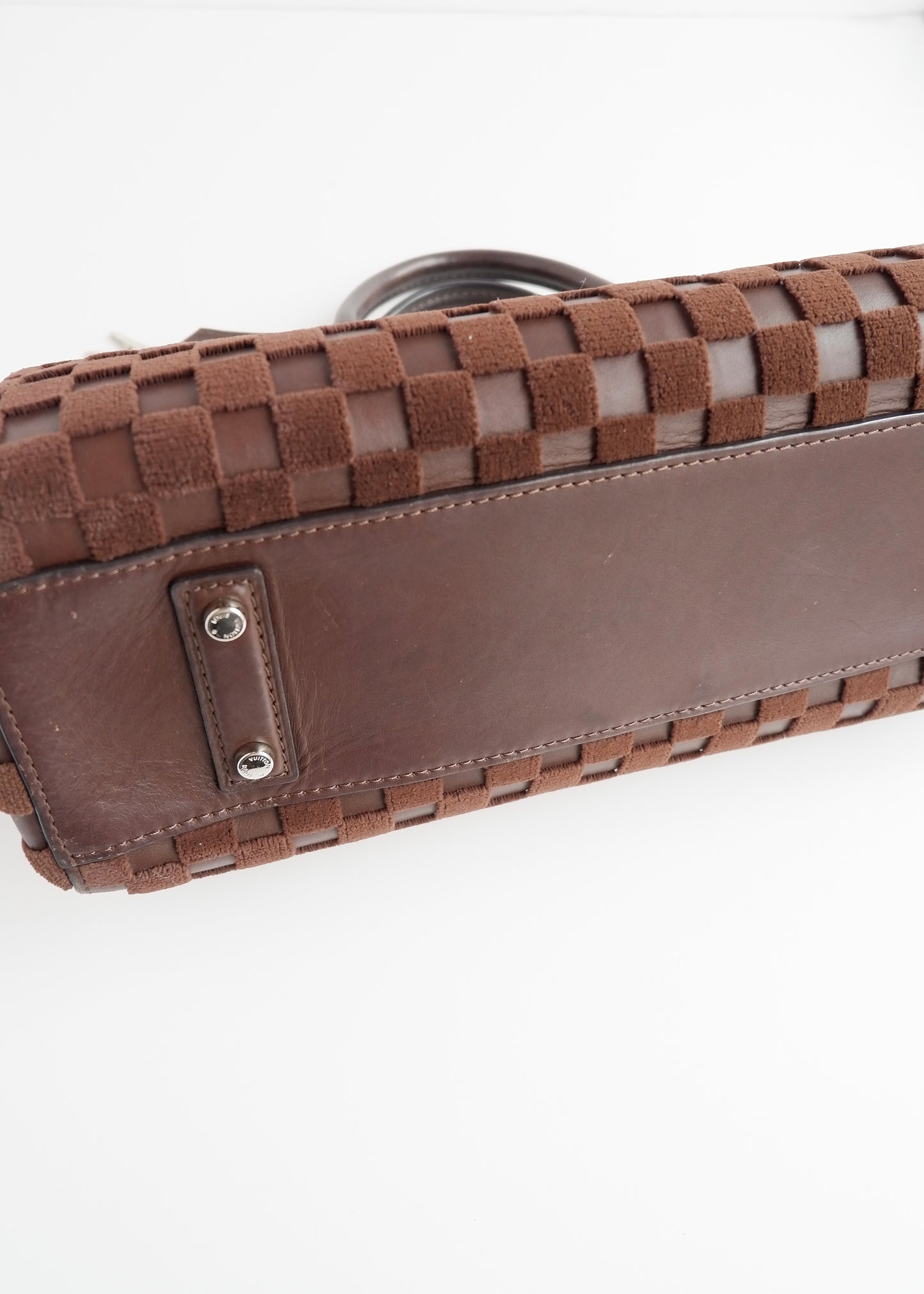 Authentic Preowned Louis Vuitton Damier Cubic Speedy East West Leather Brown Special Edition (Spring 2013) Hand Bag