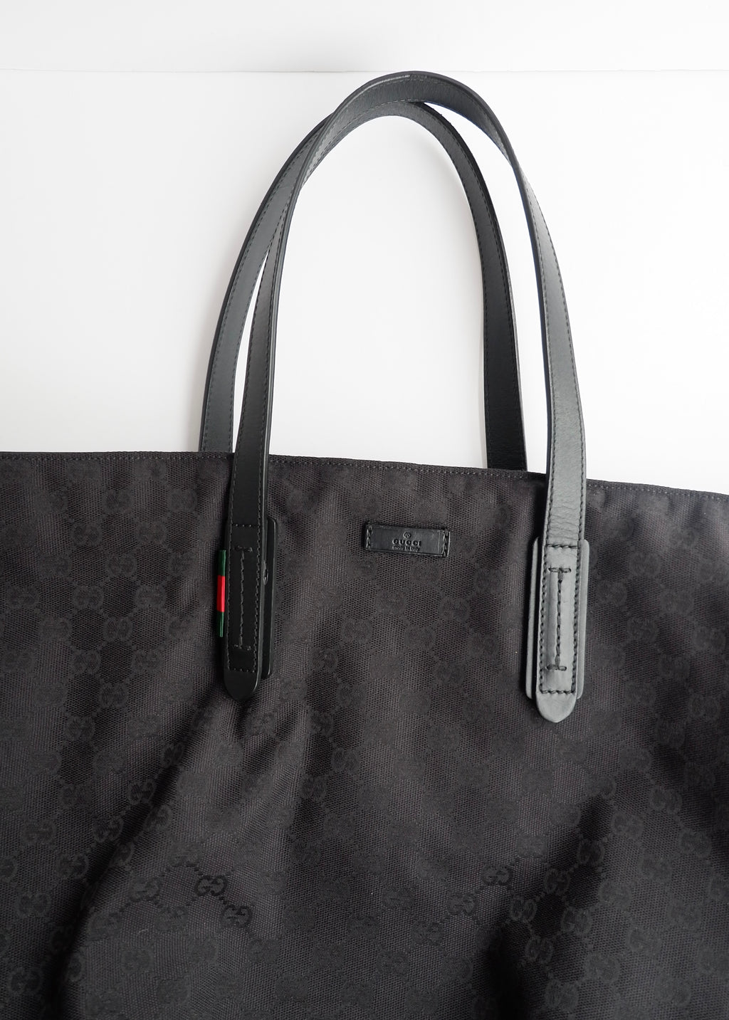 Authentic Preowned Gucci Black GG Canvas Extra Large Shoulder Tote