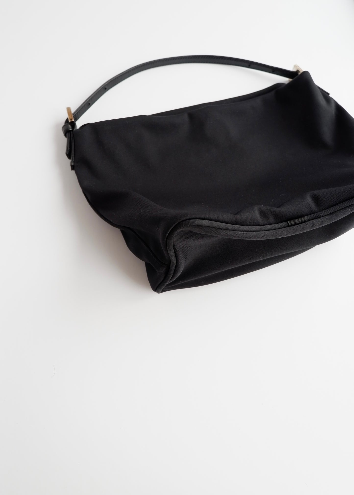 Authentic Preowned Fendi Black Neoprene Hobo Shoulder Bag