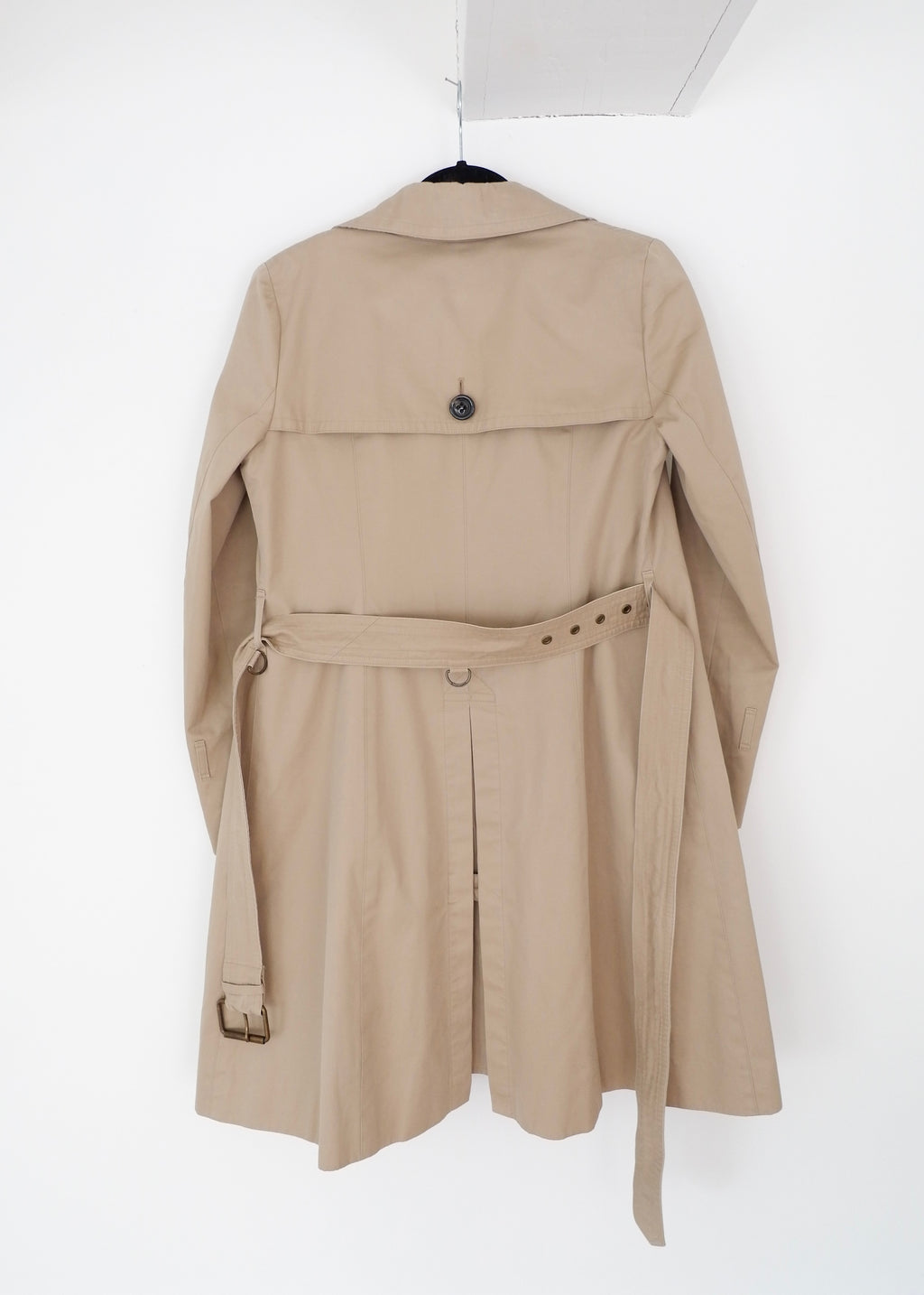 Trench-coat mi-long beige Burberry d'occasion authentique - T.S