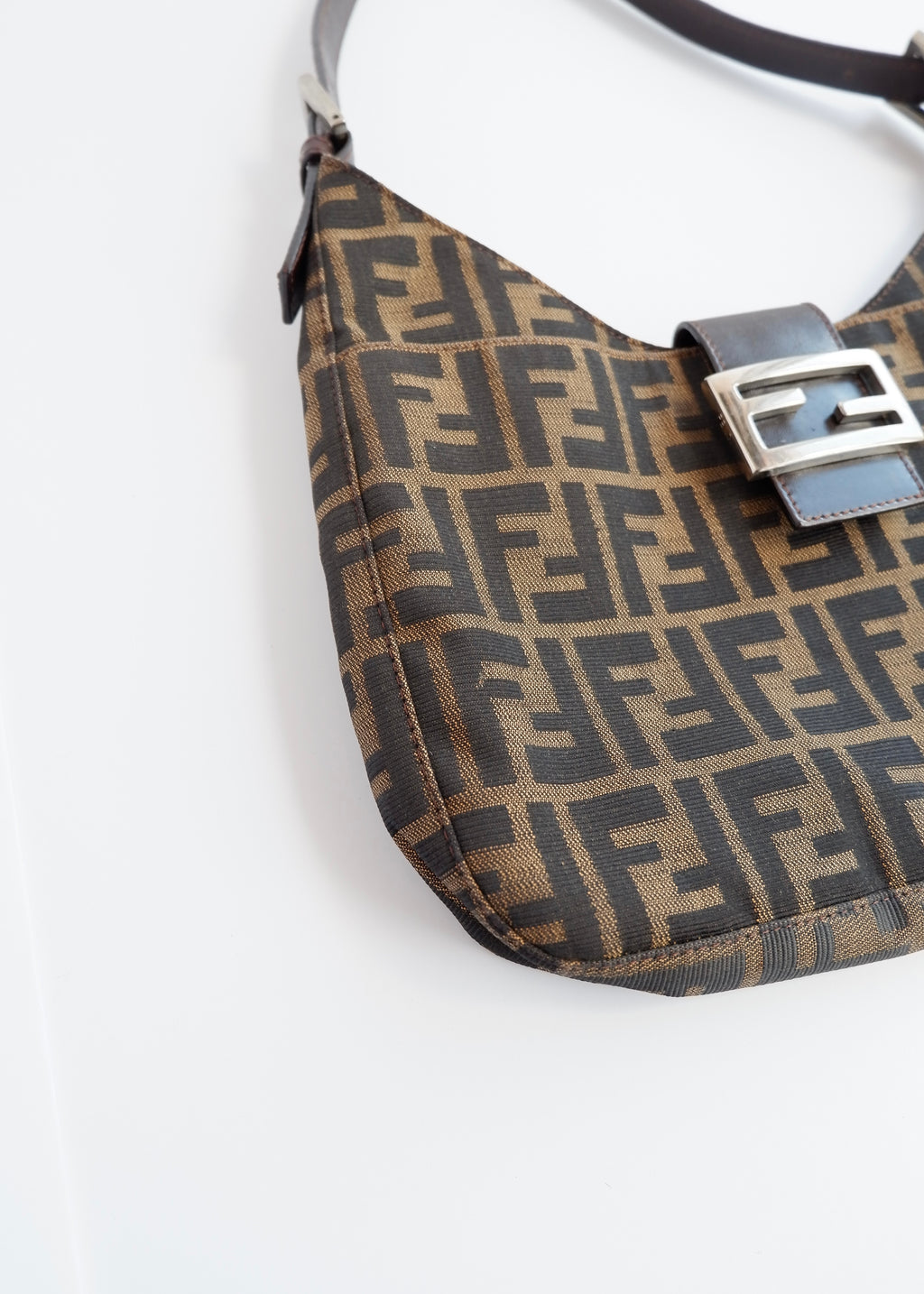 Authentic Preowned Fendi Brown Zucca Shoulder Bag