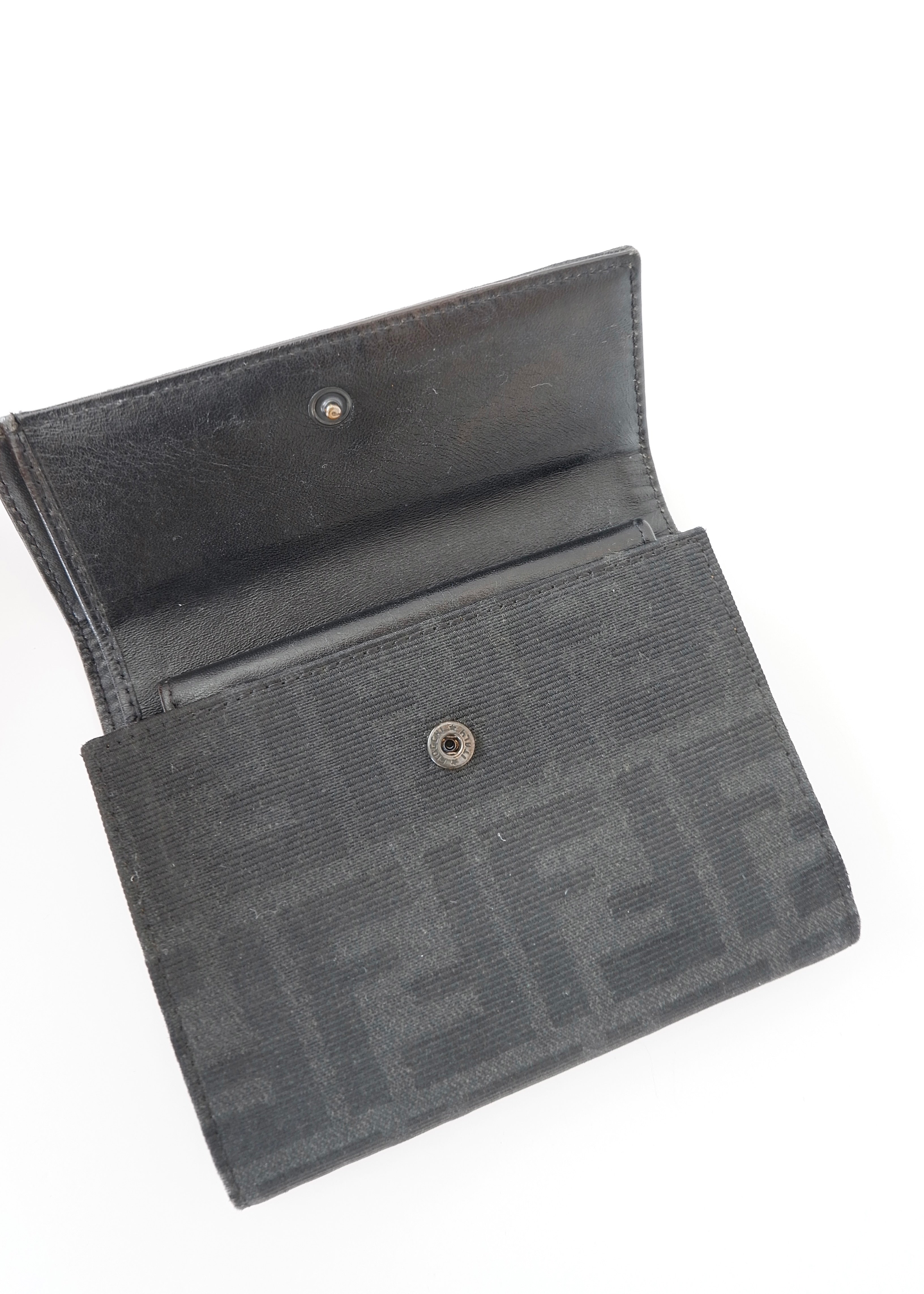Authentic Preowned FendiBlack Zucca Canvas Bi-Fold Wallet