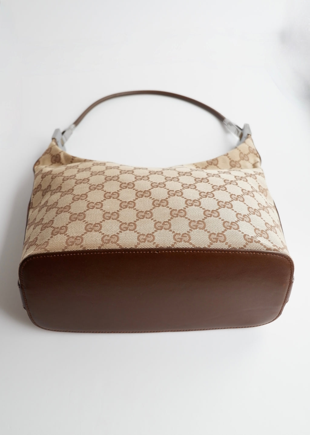 Preowned Gucci Brown GG Canvas Shoulder Bag