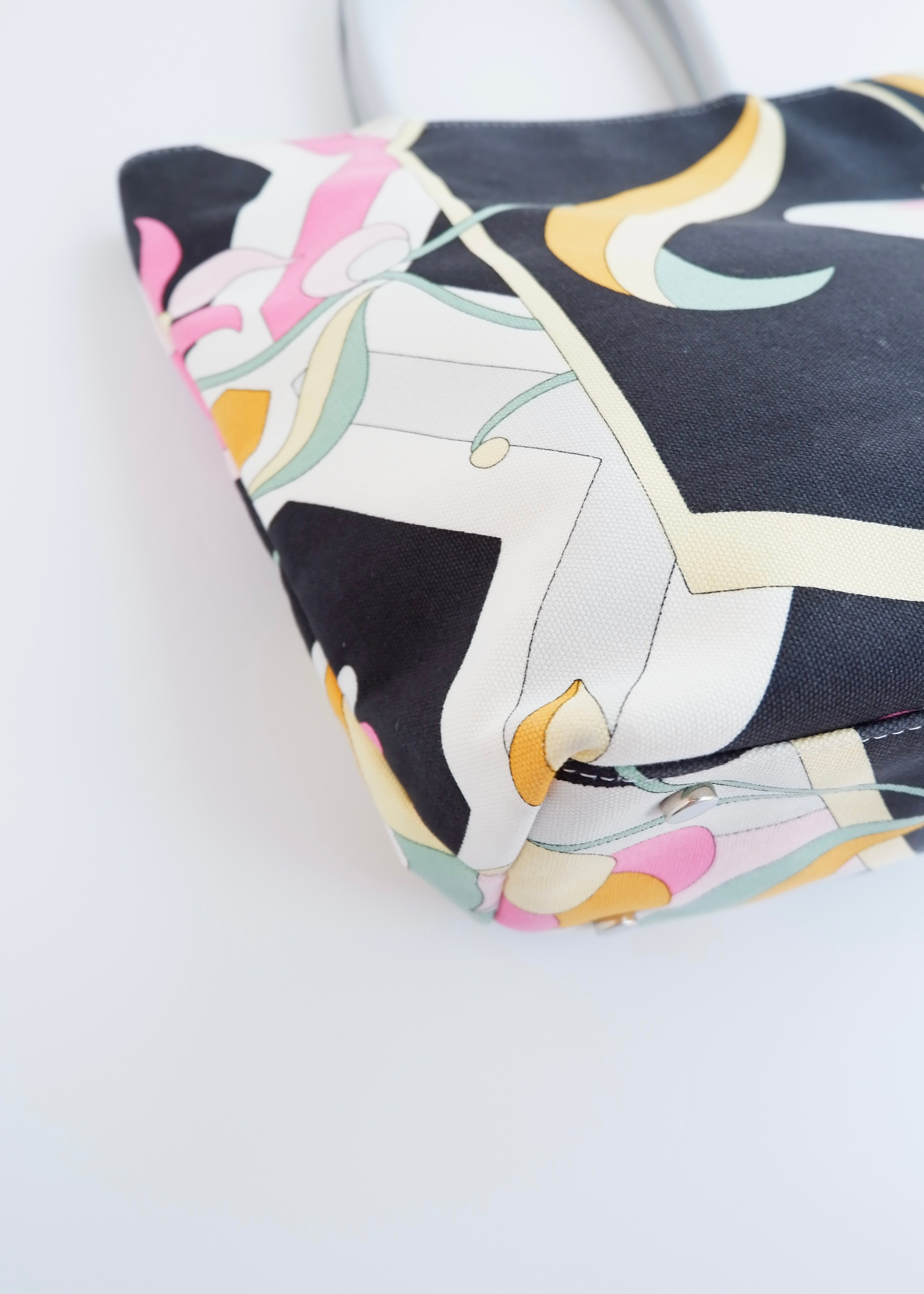 Authentique sac à main Emilio Pucci multicolore d'occasion