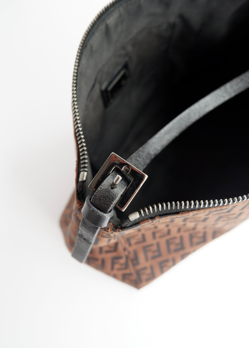 Authentic Preowned Fendi Brown Canvas Zucchino Shoulder Bag