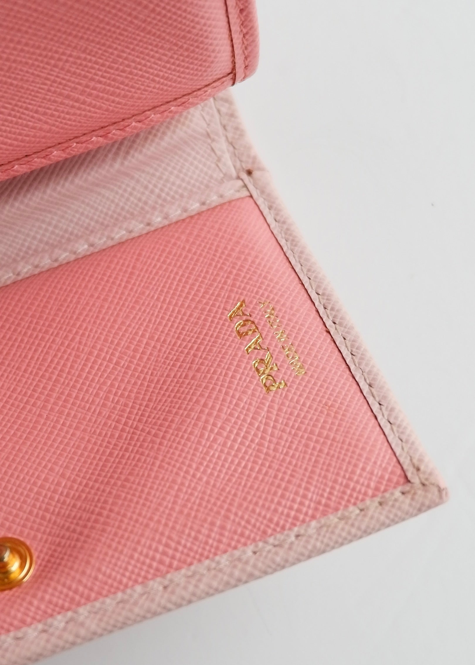 Authentic Preowned Prada Baby Pink Saffiano Leather Bi Fold Wallet
