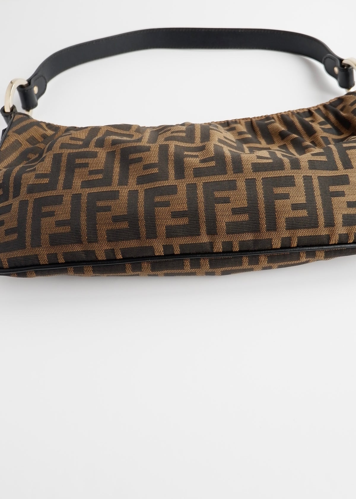 Preowned Fendi Brown Zucca Hobo Shoulder Bag