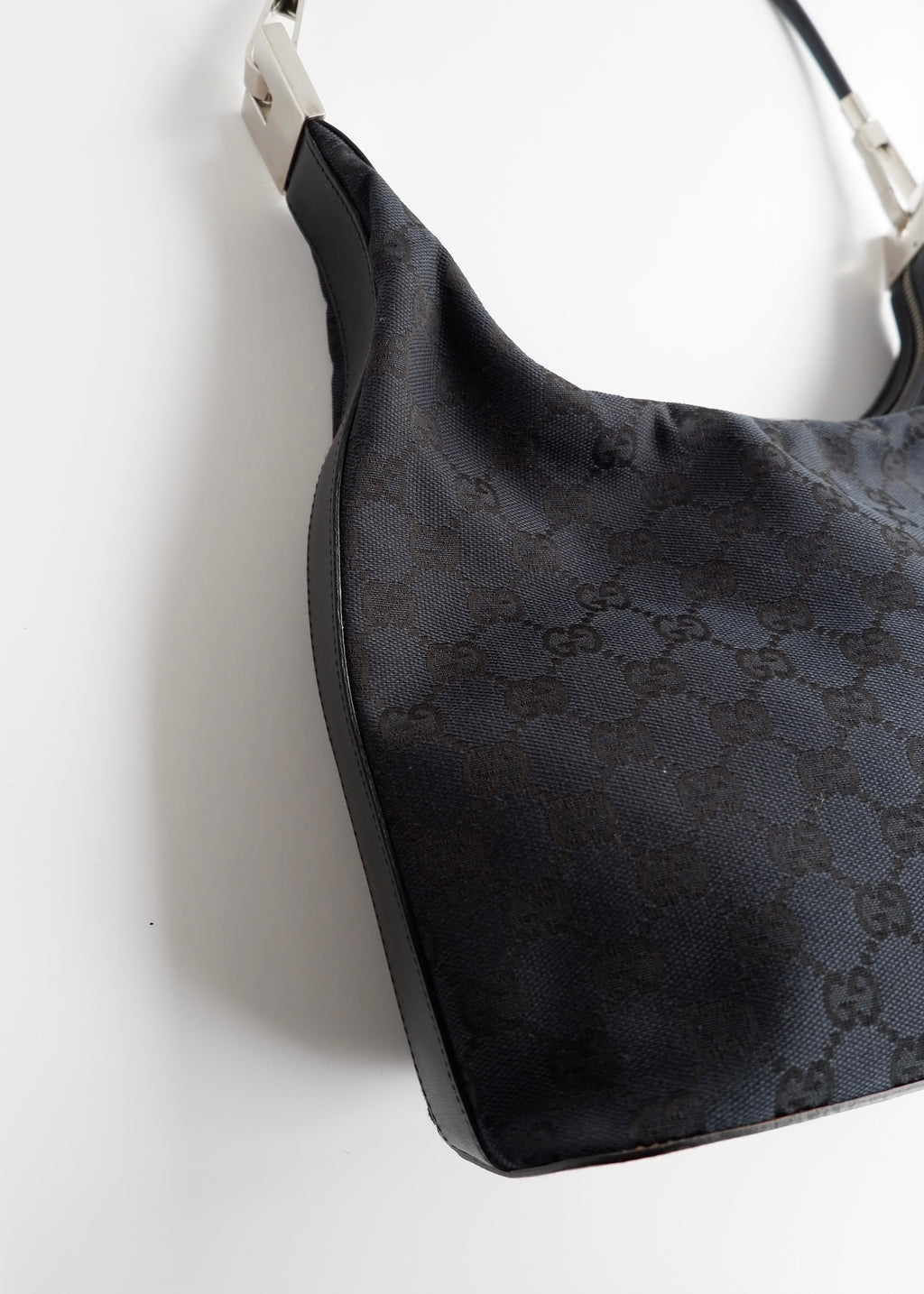 Authentic Preowned Gucci Black GG Canvas SHW Shoulder Bag