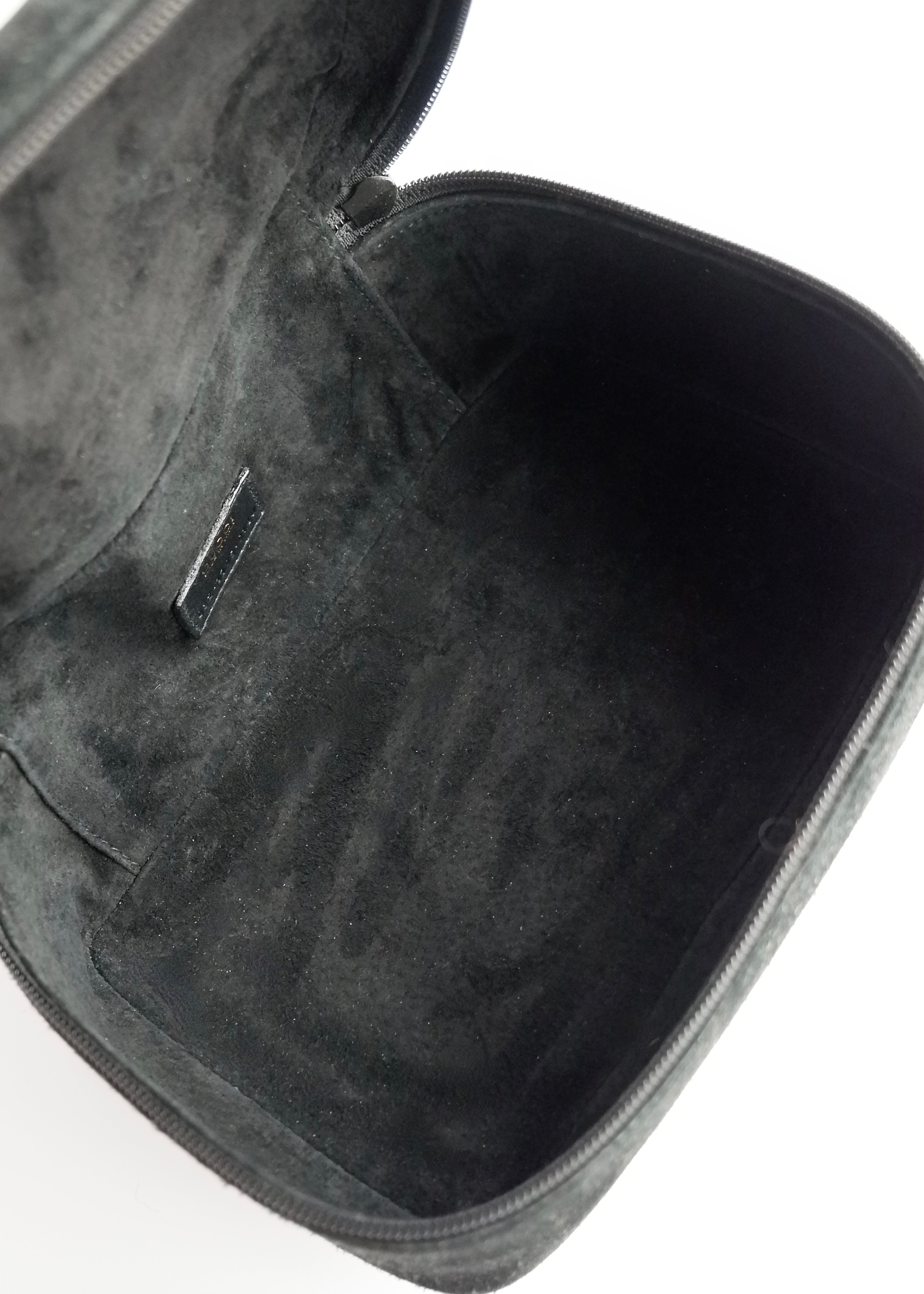Authentic Preowned Vintage Gucci Black Suede Vanity Bag