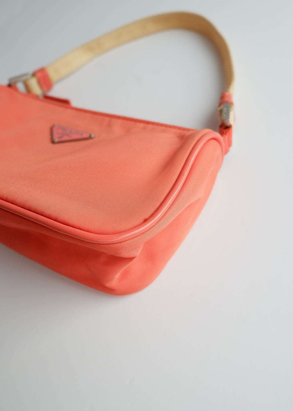 Authentic Preowned Prada Salmon Pink Nylon Shoulder Bag