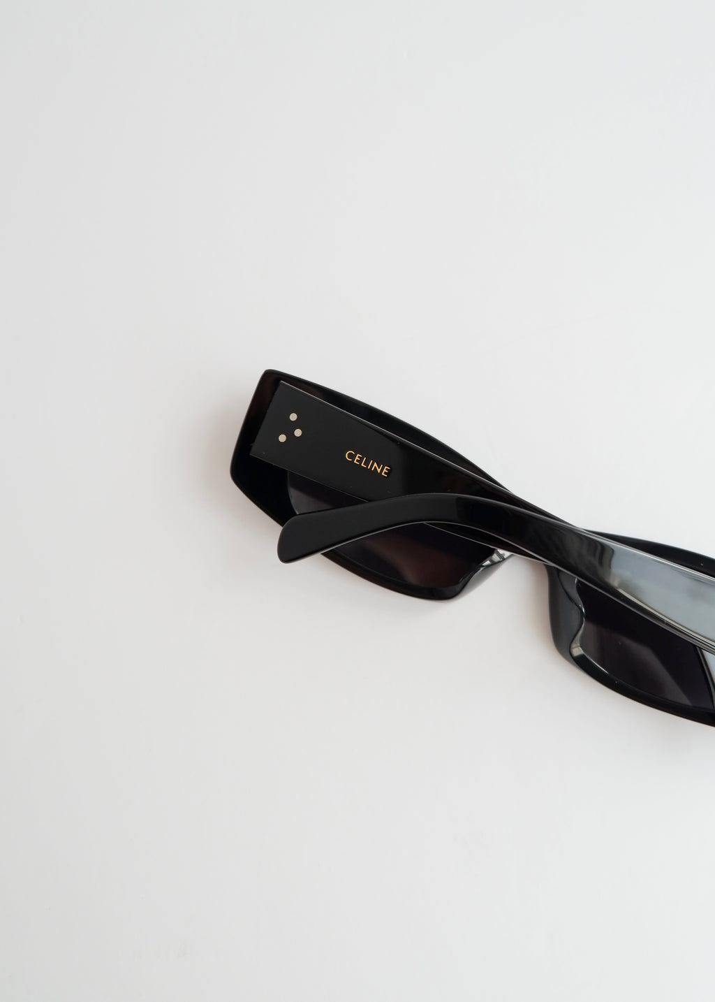 Authentiques lunettes de soleil Céline noires à monture carrée, d'occasion