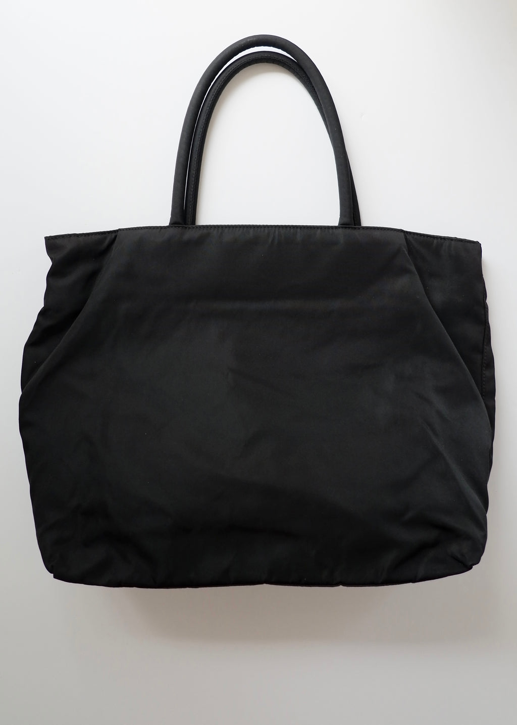 Authentic Prewned Prada Black Nylon Top Handle Handbag