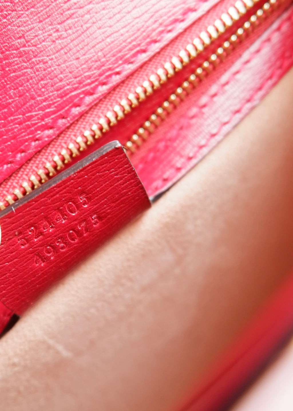 Authentic Preowned Gucci Red/Gold Leather Sylvie Bag