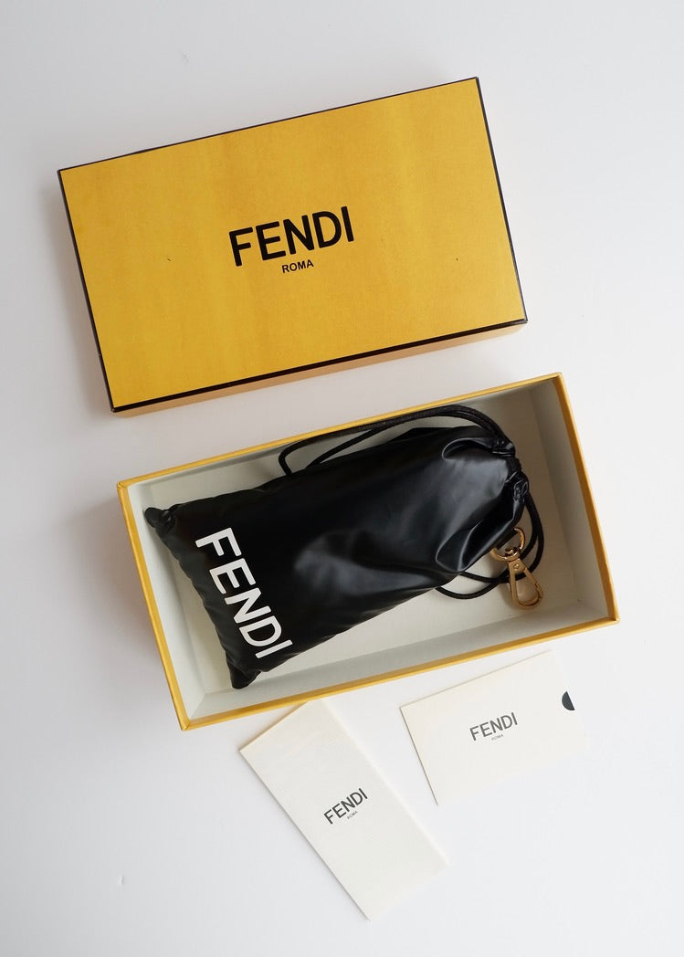 Preowned Fendi Beige Acetate Cat Eye Sunglasses