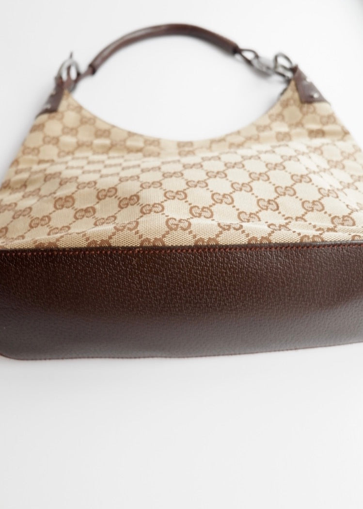 Authentic Preowned Gucci Brown GG Canvas Hobo Shoulder Bag
