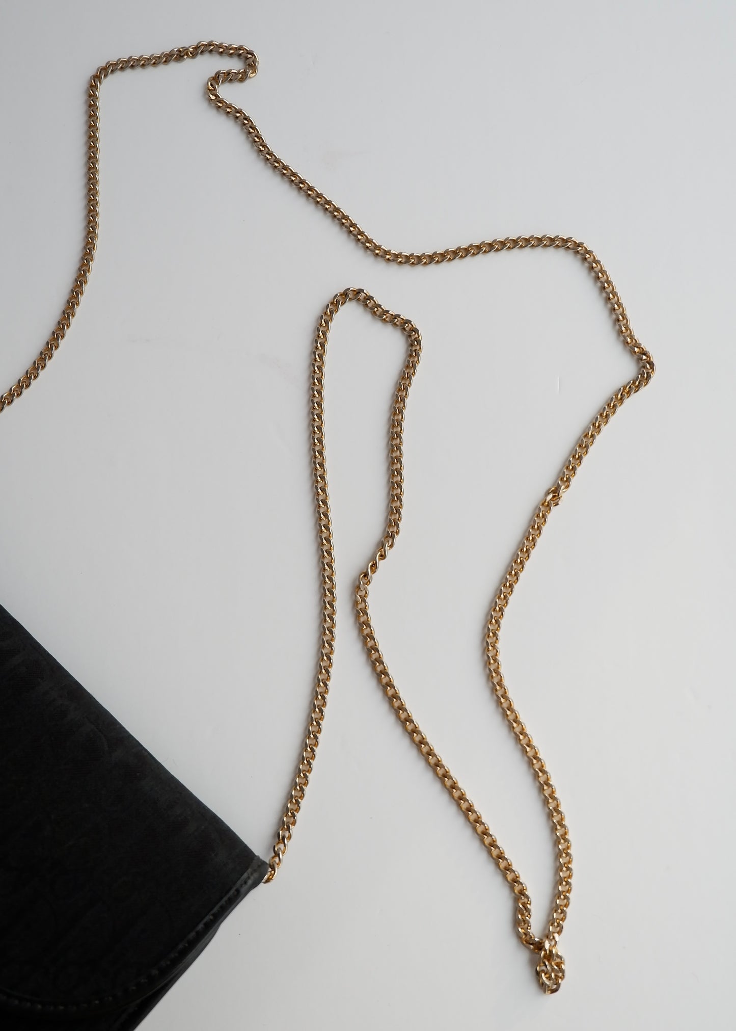 Authenti Preowned Vintage Dior Black Trotter Chain Shoulder Bag