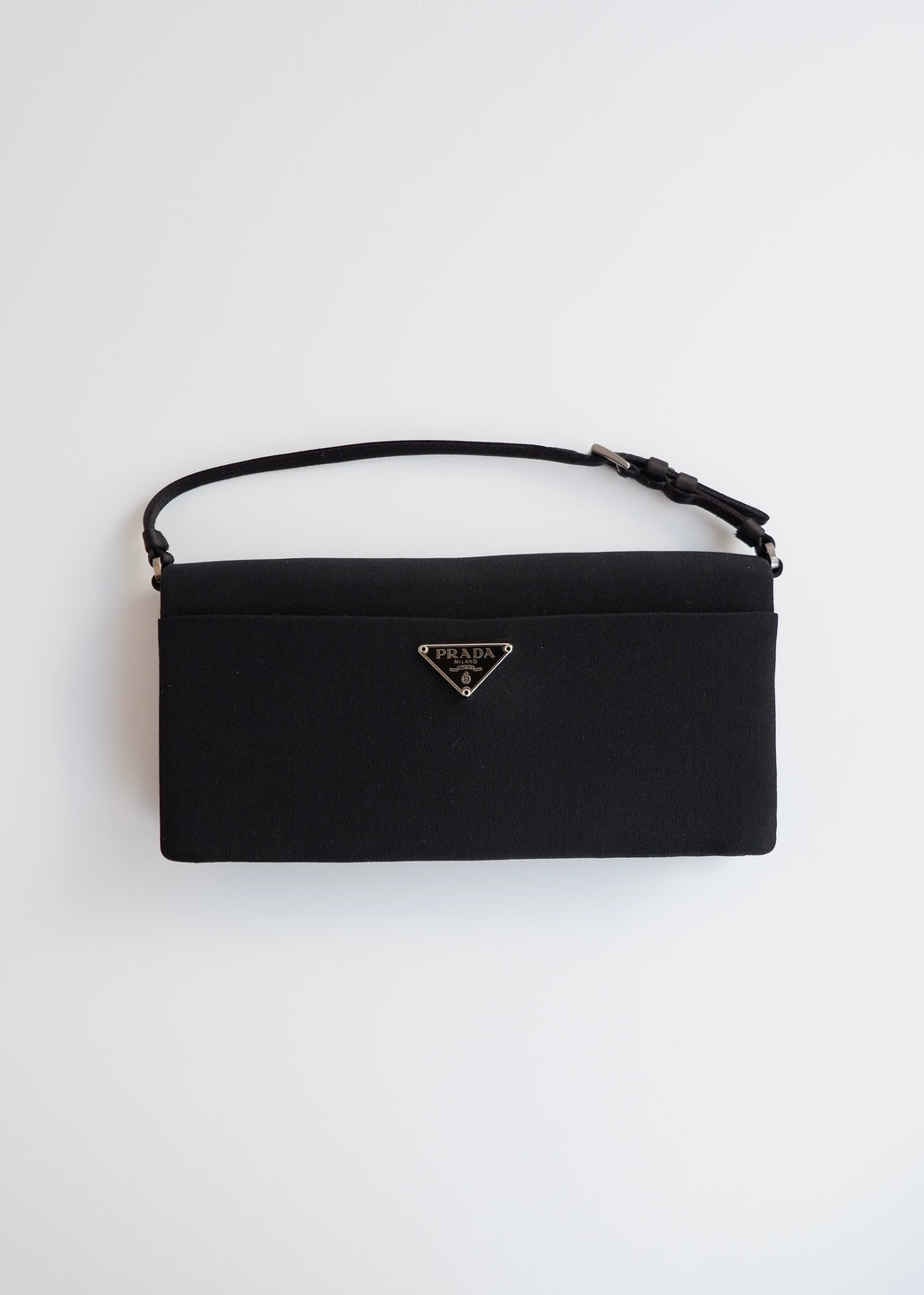 Authentic Preowned Prada Black Satin Bow Detail Handbag