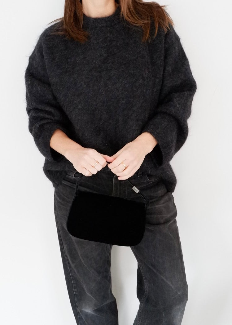 Authentic Preowned Prada Black Velvet Shoulder Bag