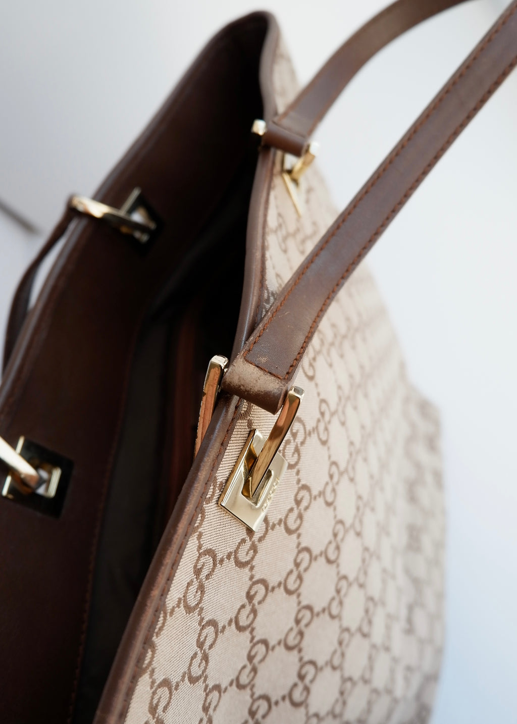 Authentic Preowned Gucci Brown GG Canvas Tote Bag