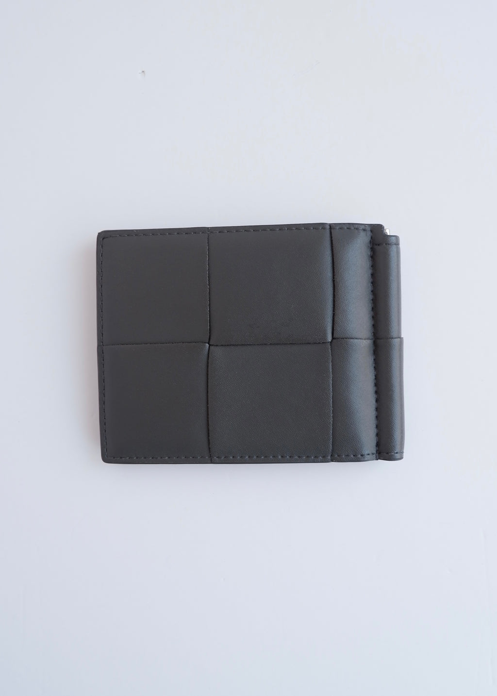 Portefeuille Bottega Veneta Cassette en cuir gris authentique d'occasion