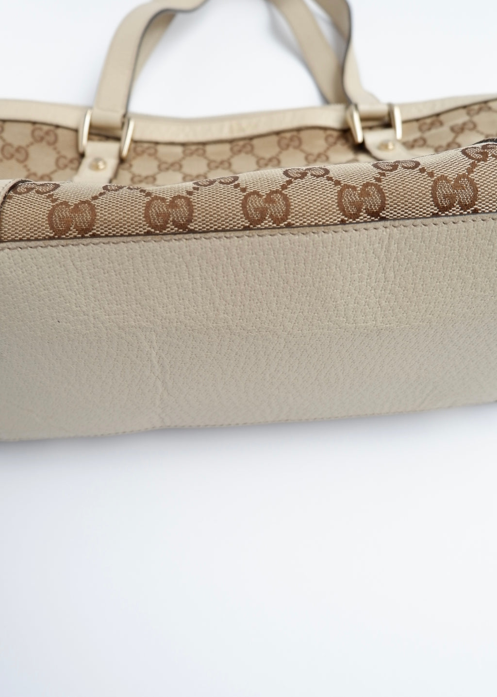 Authentic Preowned Gucci White GG Canvas Shoulder Bag