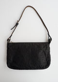 Sac bandoulière Fendi Zucca en toile noire authentique d'occasion