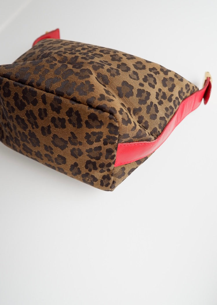 Authentic Preowned Vintage Fendi Animal Print Hand Pouch