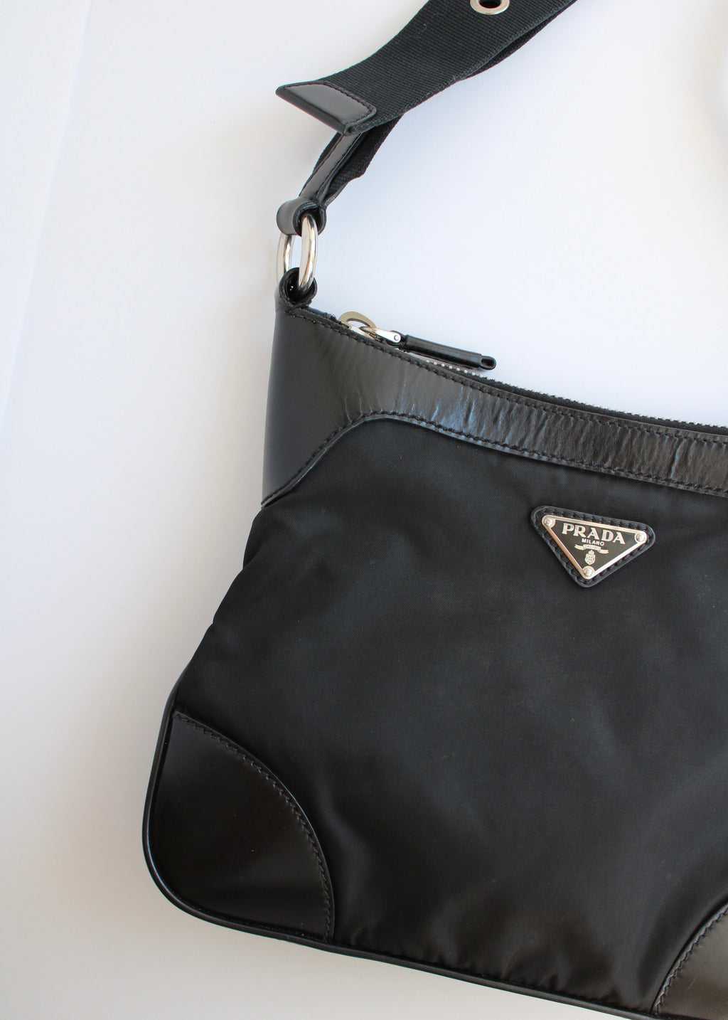 Authentic Preowned Prada Black Nylon/Leather Crossbody Bag