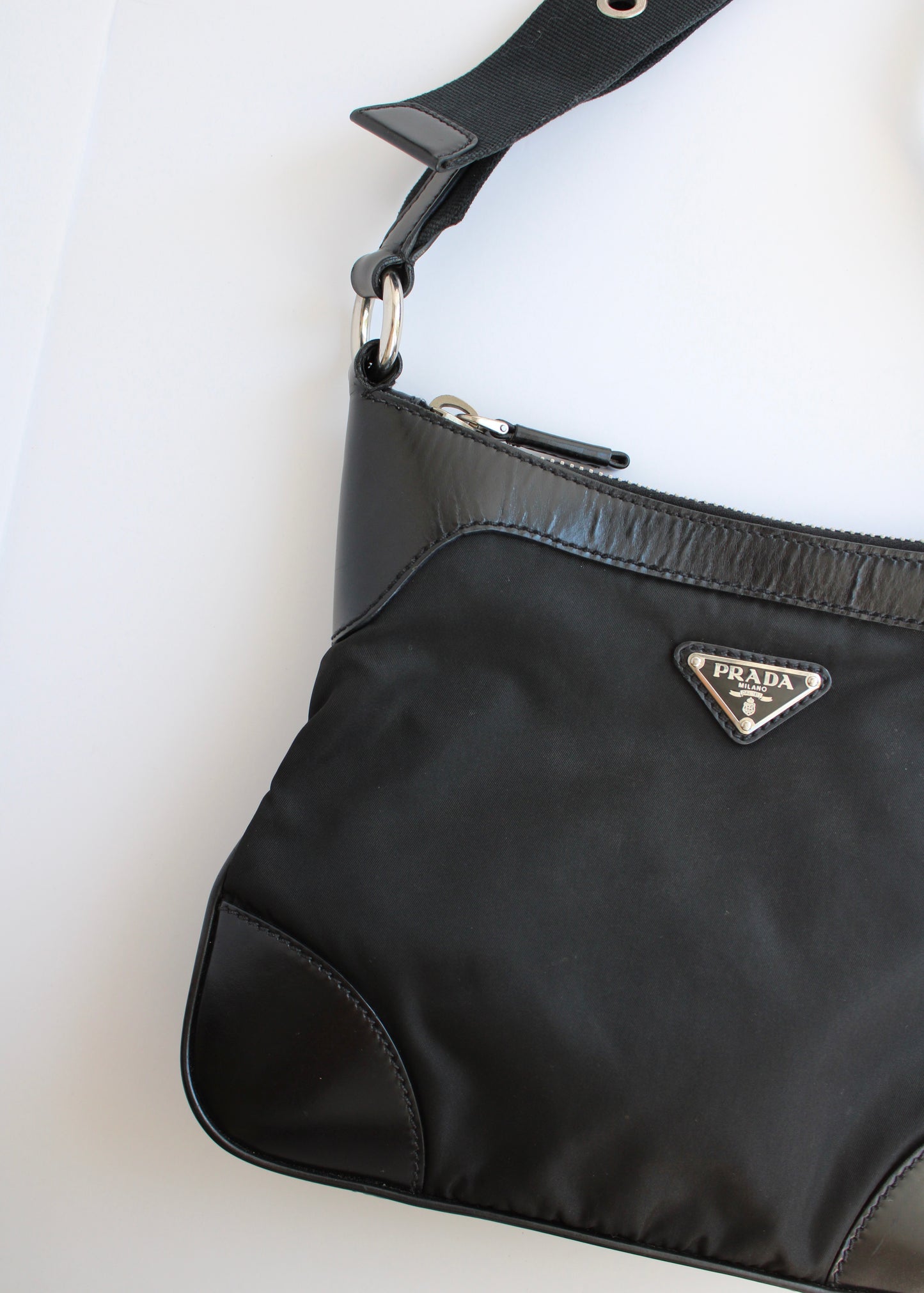 Authentic Preowned Prada Black Nylon/Leather Crossbody Bag