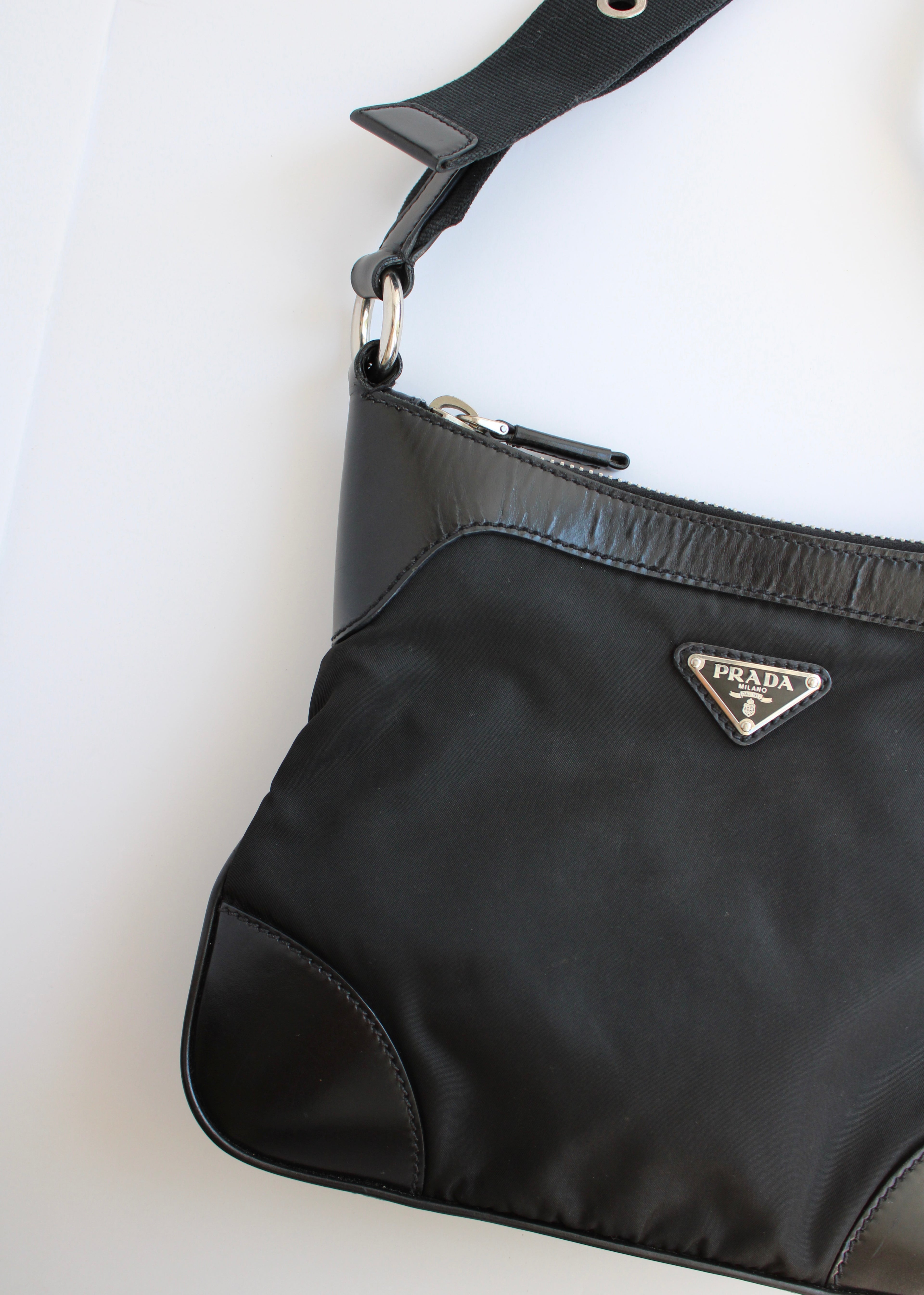 Authentic Preowned Prada Black Nylon/Leather Crossbody Bag