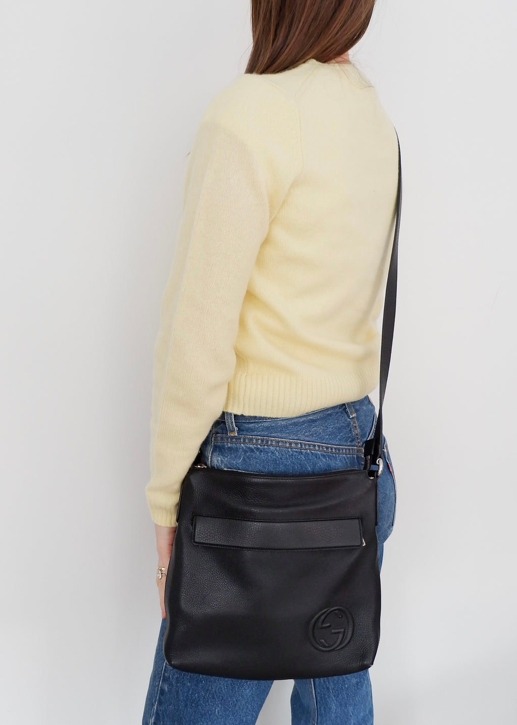 Authentic Preowned Gucci Black Leather Soho Crossbody