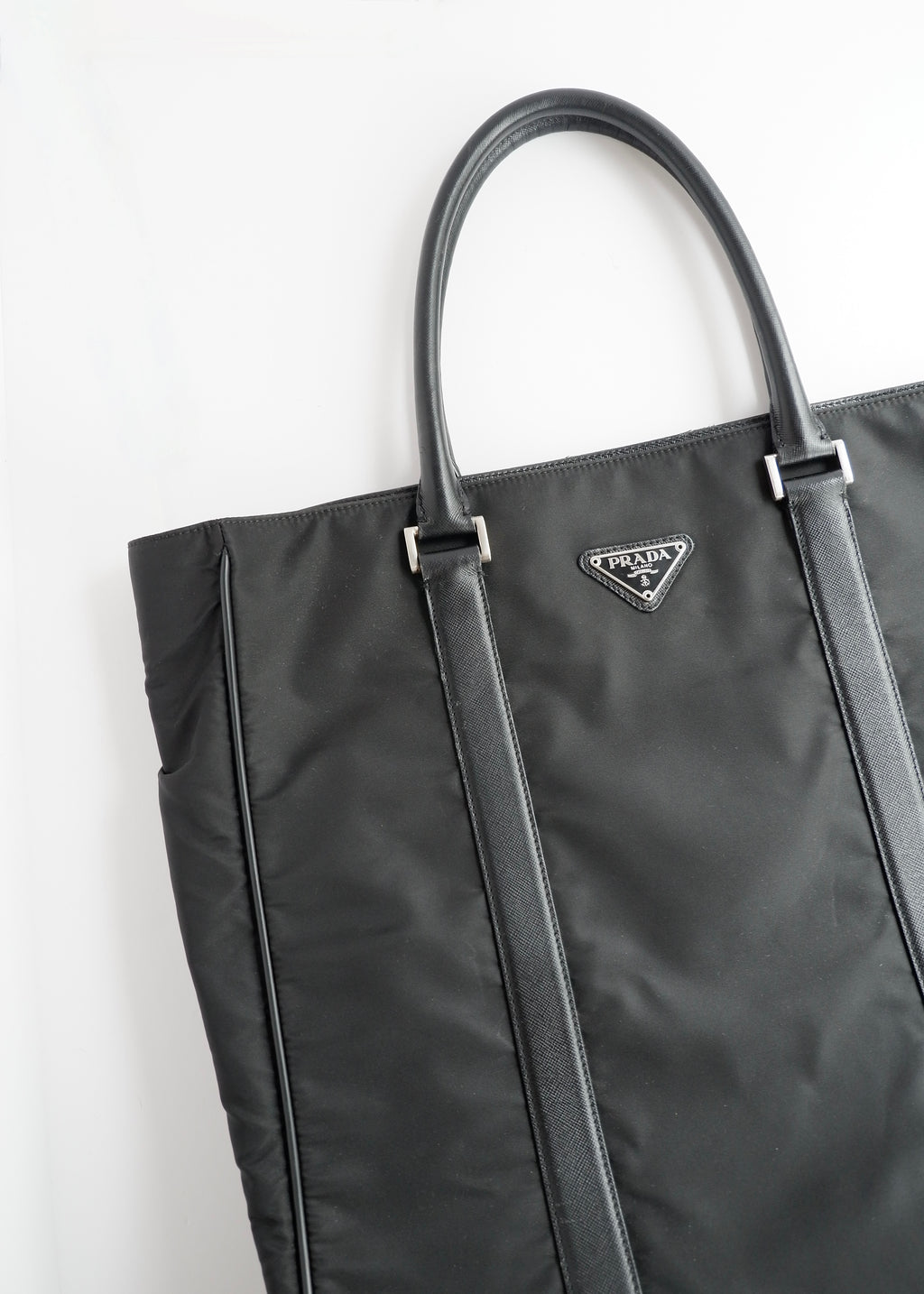 Preowned Prada Black Nylon Tote Bag
