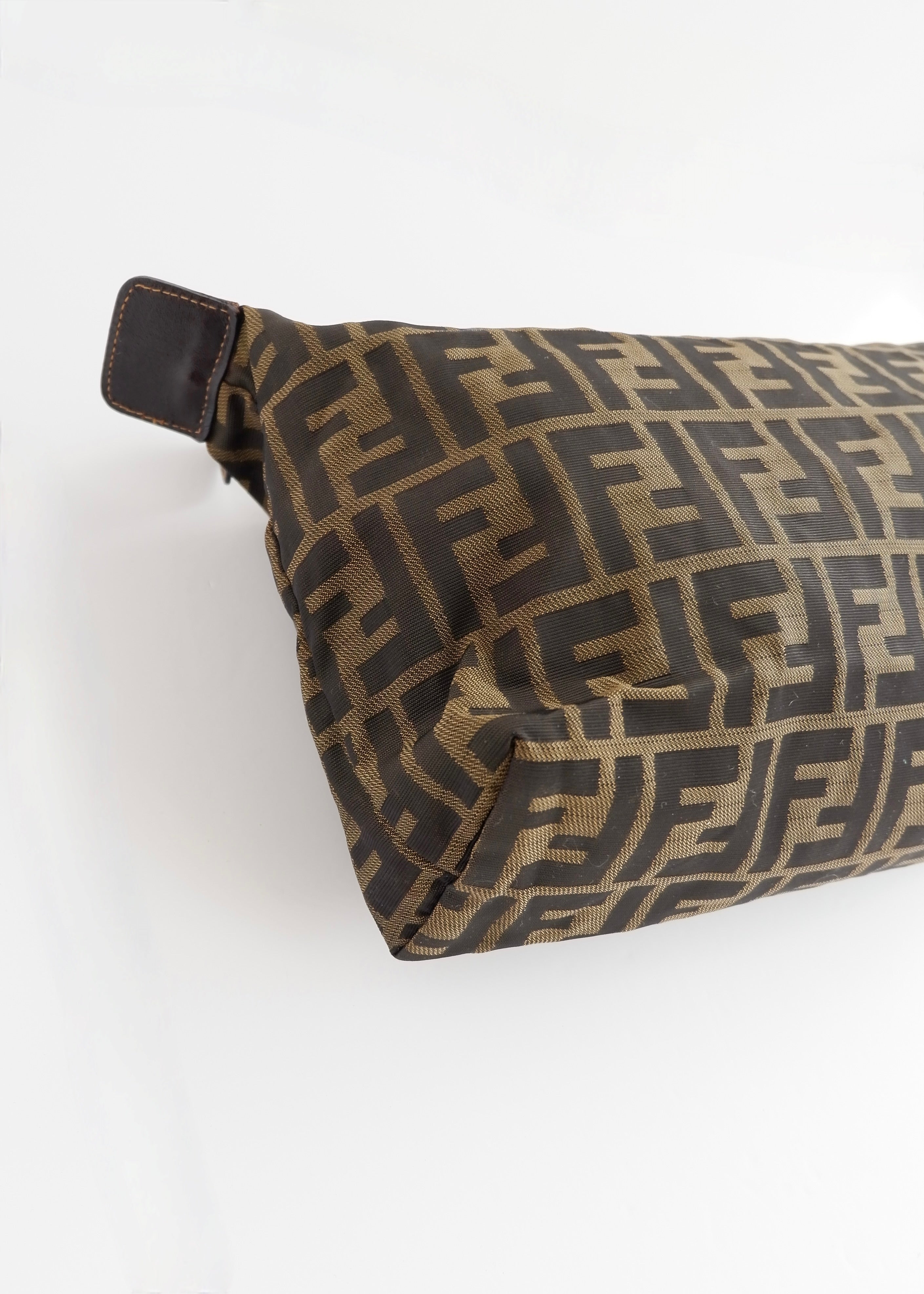 Authentic Preowned Vintage Fendi Brown Zucca Pouch