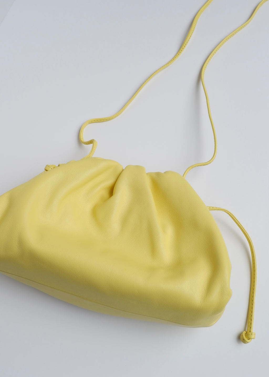 Authentic Preowned Bottega Veneta Yellow Leather Small The Pouch Crossbody