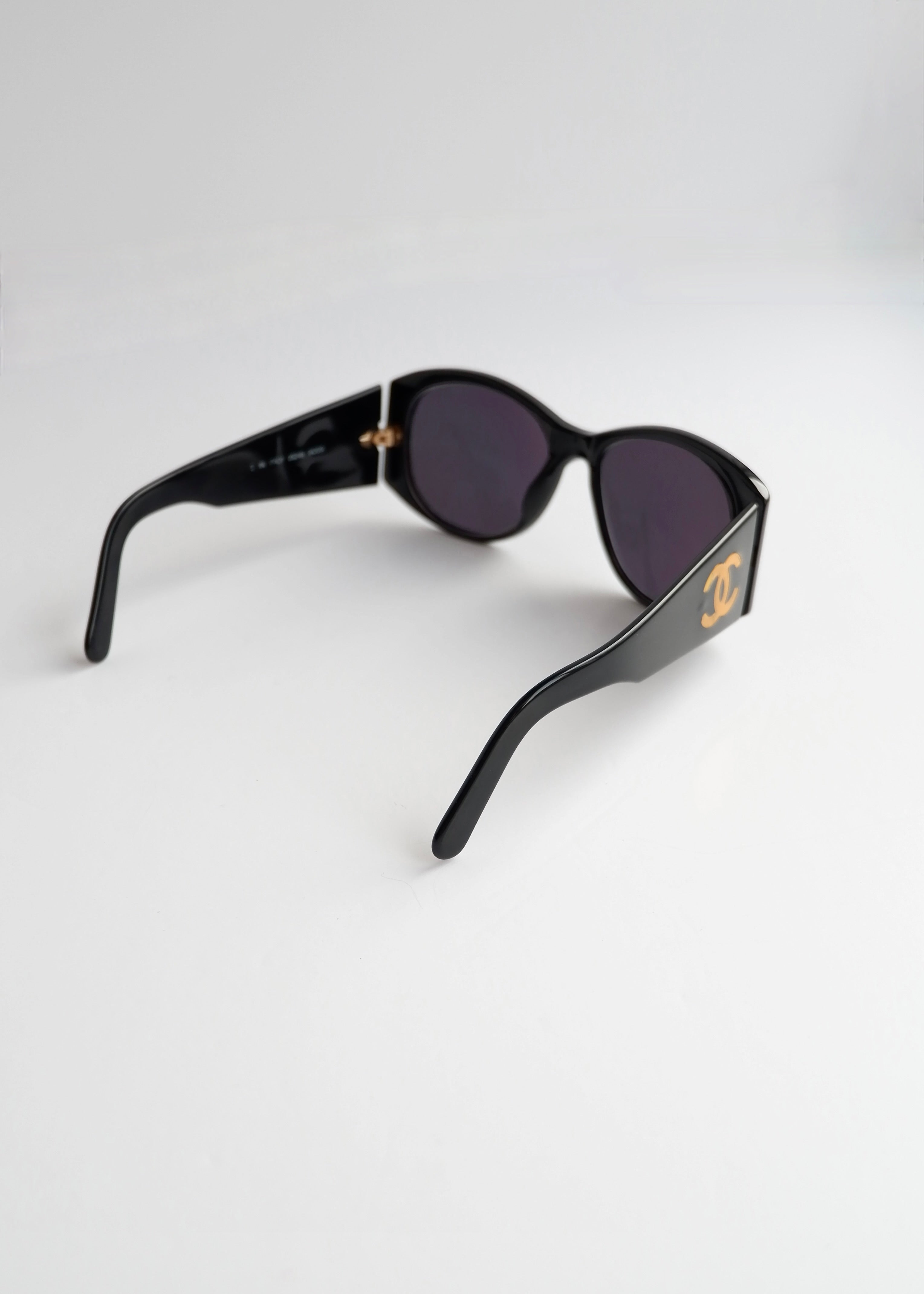 Authentic Preowned Vintage Chanel Black CC Logo Sunglasses