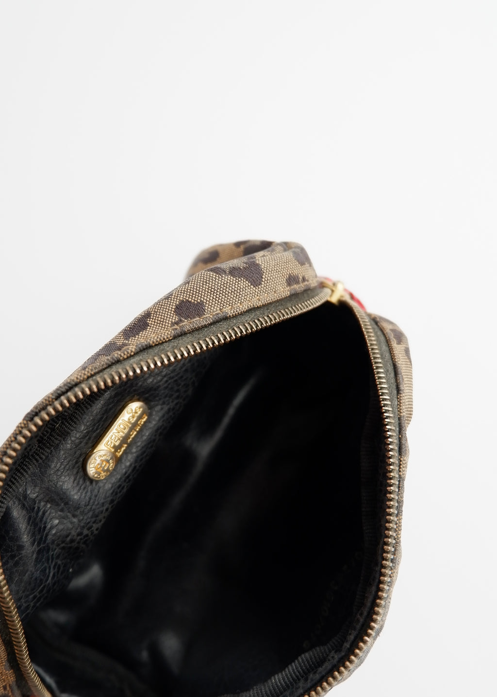 Authentic Preowned Fendi Brown Animal Print Canvas Pouch