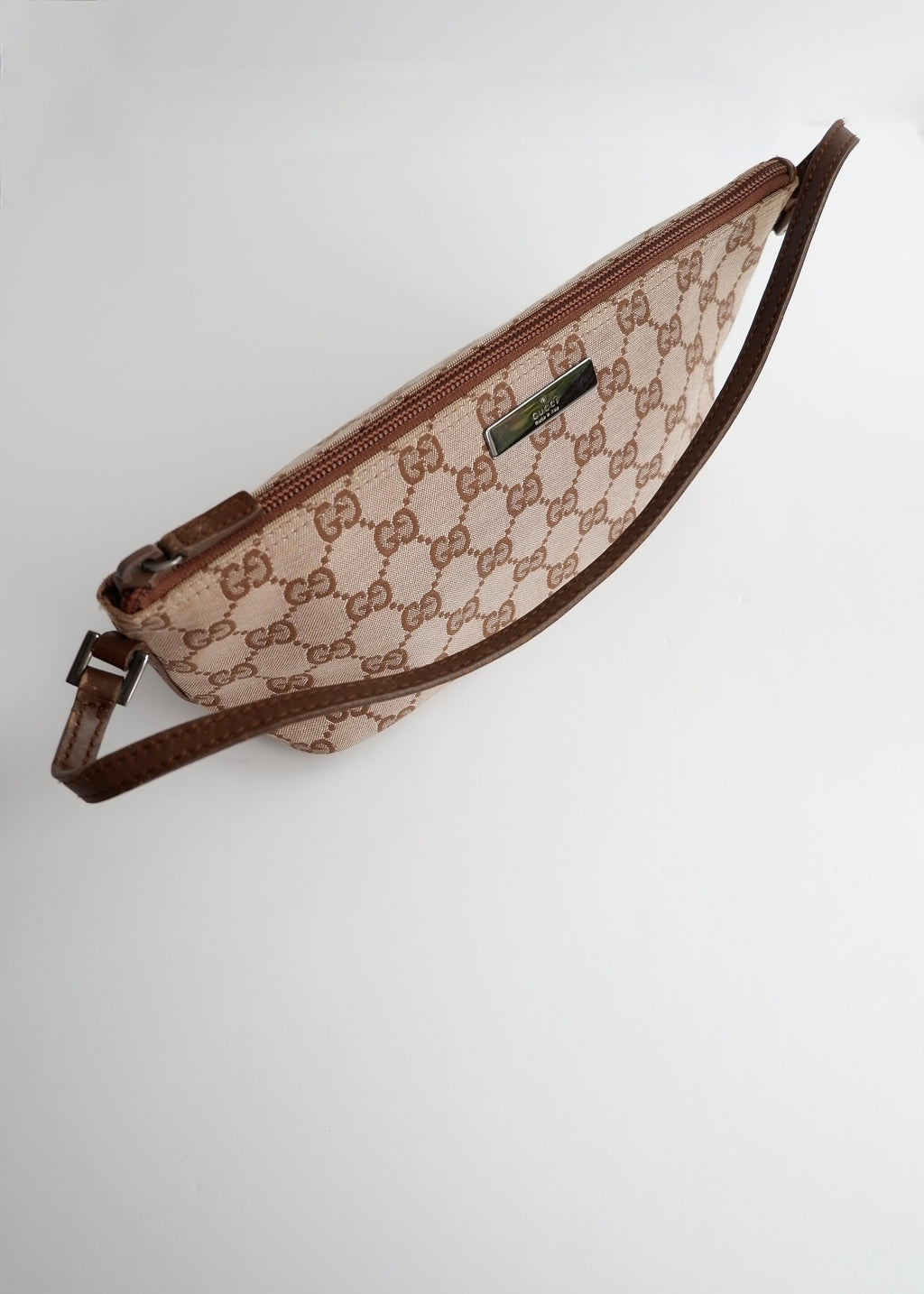 Authentic Preowned Gucci Brown GG Canvas Boat Pochette