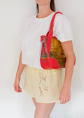 Preowned Prada Red Canvas/ PVC Summer Pattern Tote Bag