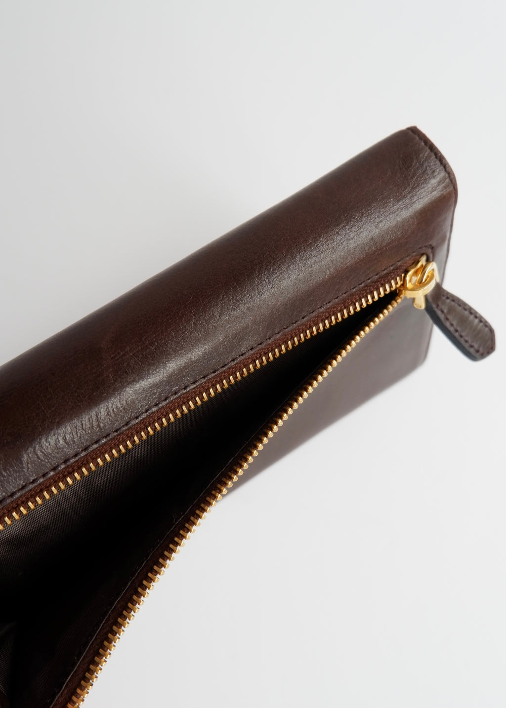 Authentic Preowned Prada Dark Brown Leather Long Wallet