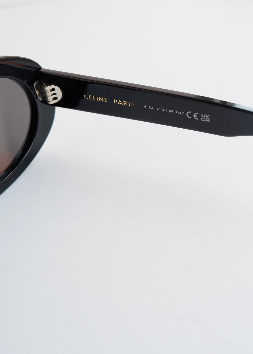 Preowned Celine Black Round Frame Triomphe Sunglasses