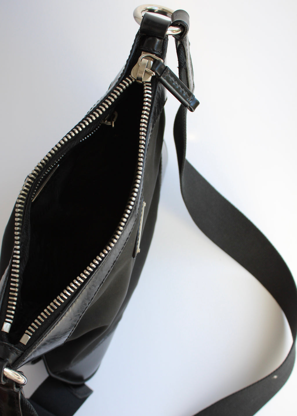 Authentic Preowned Prada Black Nylon/Leather Crossbody Bag