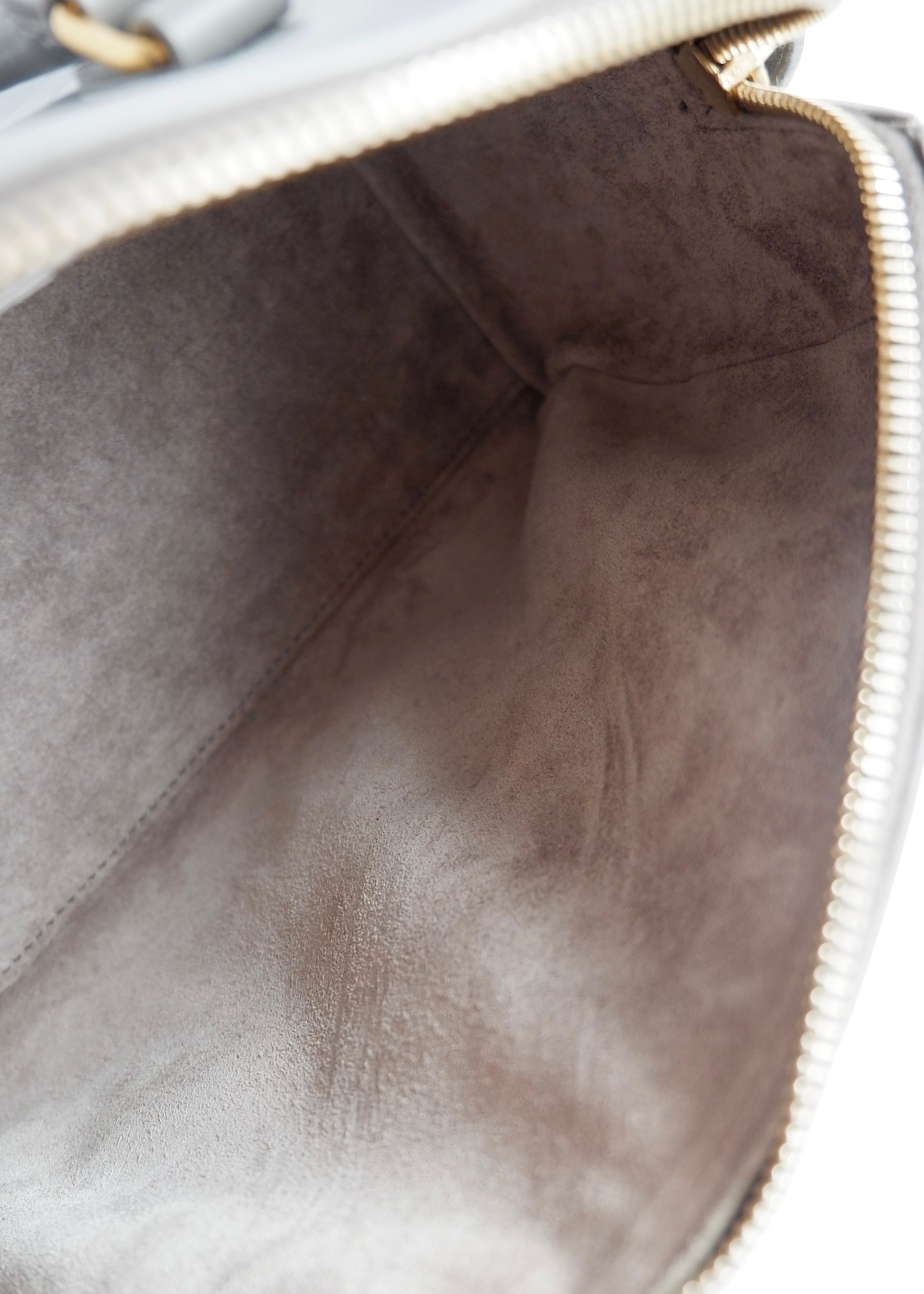 Authentic Preowned Saint Laurent Grey Leather Baby Two Way Duffle