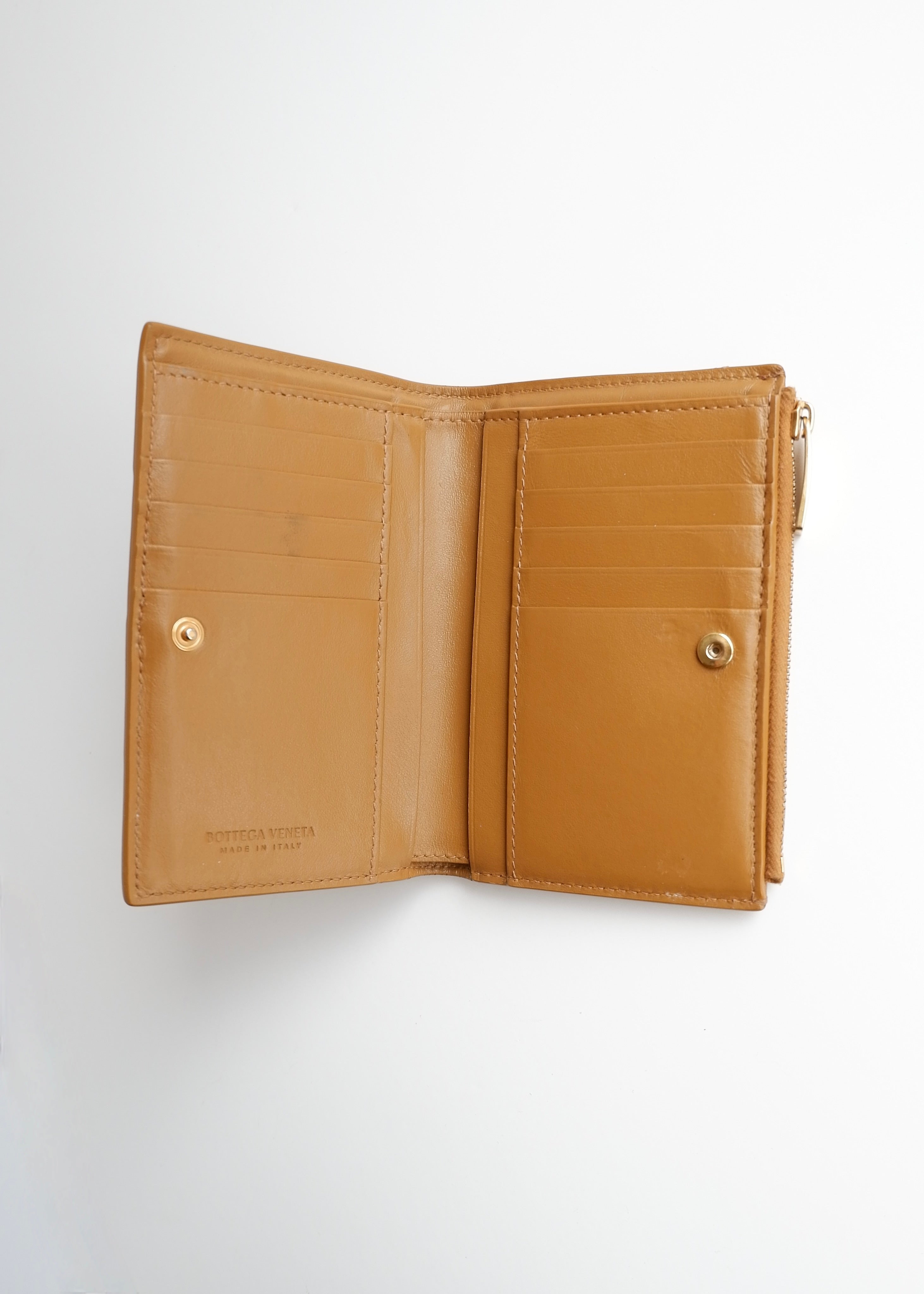 Authentic Preowned Bottega Veneta Brown Leather Bi-Fold Wallet