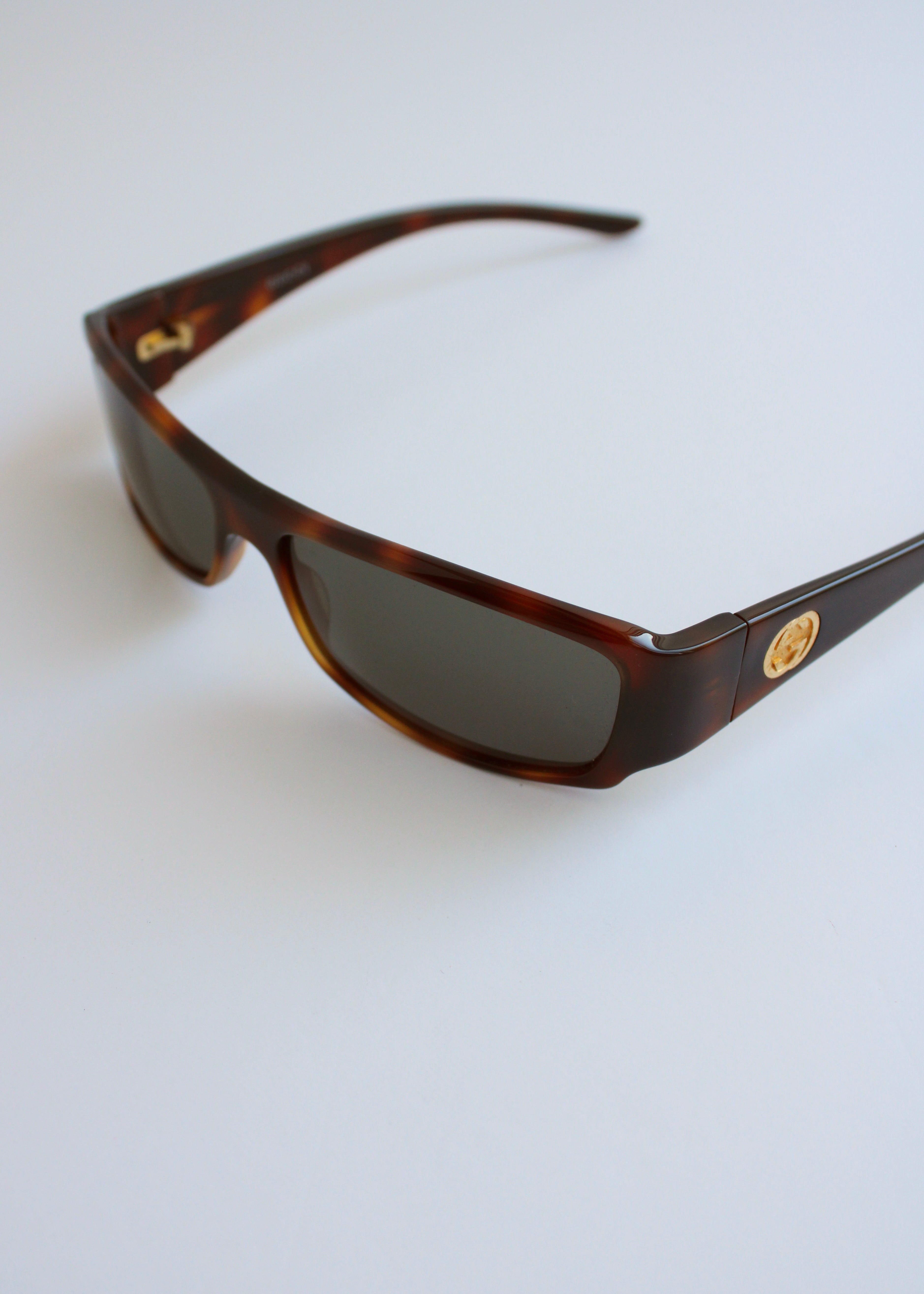 Authentic Preowned Vintage Gucci Brown Square Frame Sunglasses