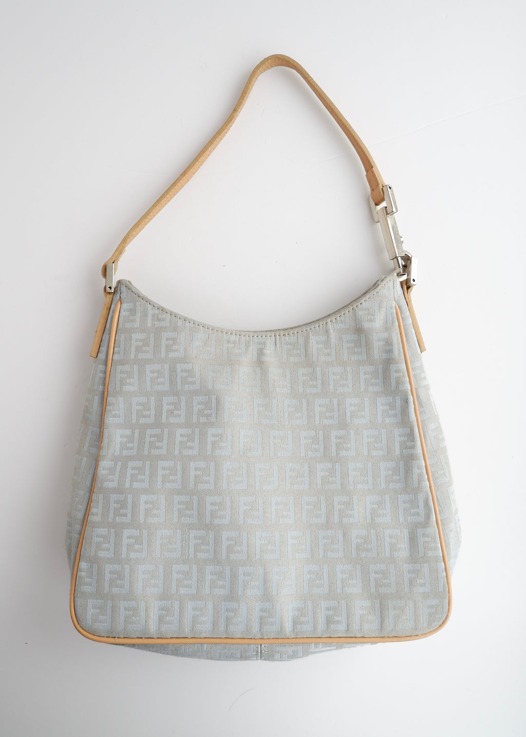 Authentic Preowned Fendi Blue/Beige Zucchino Tote Bag