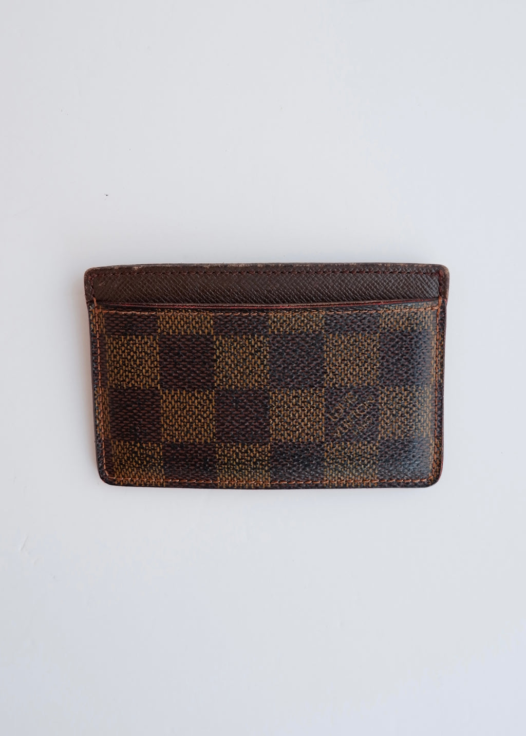 Authentique porte-cartes Louis Vuitton Damier Ebene d'occasion